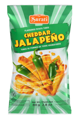 Cheddar Jalapeno Tubes 80g
